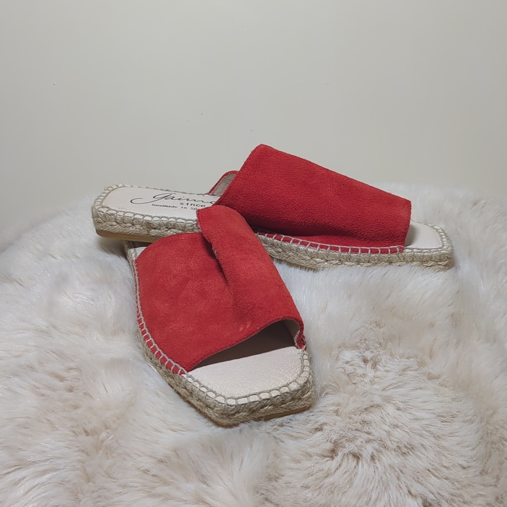 Gaimo Women's Orange Suede Espadrilles